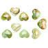 Aragonite Palm Stone Healing Gemstone in Heart Shape Natural Stone 5.5 - 6 cm, Stone of Release