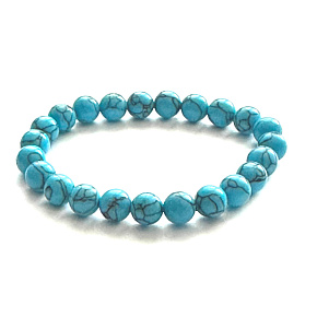 Turquenite bracelet elastic natural stone, 8 mm bead / 16 - 17 cm, stone of young people, seeking life purpose, protection Turquenite bracelet elastic natural stone, 8 mm bead / 16 - 17 cm, stone of young people, seeking life purpose, protection