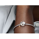 Sterling silver 925 Heart and lock, bead on love bracelet