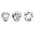 Charm Sterling silver 925 Infinity circle of eternity April white - clear, bead for bracelet