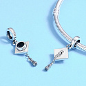 Charm Sterling Silver 925 Graduation - Graduation Cap - Straight, Graduate Pendant Bracelet