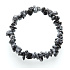 Obsidian flake bracelet elastic chopped natural stone 19 cm, rescue stone