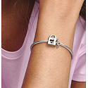Charm Sterling silver 925 Magical padlock - Be mine, mine, love bracelet charm