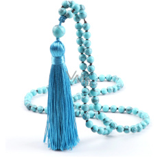 108 Mala Tyrkenite necklace, meditation jewelry, natural stone, tassel 8 cm, bead 6 mm, calming stone 108 Mala Tyrkenite necklace, meditation jewelry, natural stone, tassel 8 cm, bead 6 mm, calming stone