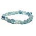 Aquamarine Troml bracelet elastic natural stone made of shiny and rounded stones 8 - 10 mm / 16 - 17 cm, sailors stone, healing power of the ocean