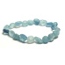 Aquamarine Troml bracelet elastic natural stone made of shiny and rounded stones 8 - 10 mm / 16 - 17 cm, sailors stone, healing power of the ocean