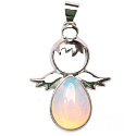 Opalite Angel guardian pendant synthetic stone 3,5 x 2,5 mm, stone of wishes and hope