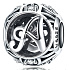 Sterling silver 925 Magic alphabet letter A with flowers, bead for bracelet