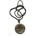 Orgonite amulet, Tree of Life, energy generator, natural stone (7 chakras) + epoxy resin + rope 22 g