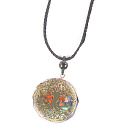 Orgonite amulet, Tree of Life, energy generator, natural stone (7 chakras) + epoxy resin + rope 22 g