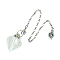 Quartz pendulum natural stone for dowsing, divination 2,5 x 2 cm, the most perfect healer