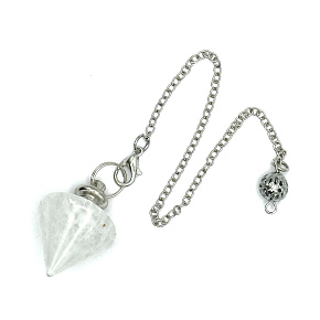 Quartz pendulum natural stone for dowsing, divination 2,5 x 2 cm, the most perfect healer