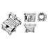 Charm Sterling silver 925 Treasure chest, bead on bracelet symbol