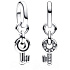 Charm Sterling silver 925 Keyring - Mini medallion, love bracelet pendant